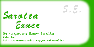 sarolta exner business card